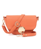 Black Spade Eclipse Crossbody Sling Bag (Tangerine Orange)