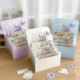 Sticker Storage Organizer with 7 Expandable Pockets, A6 Multi-Layer Desktop Sticker Binder for Scrapbook Essentials and Journal 
