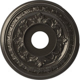 Ekena Millwork CMP16BACCH Baltimore Thermoformed PVC Ceiling Medallion (Fits Canopies up to 6 1/2), 16OD x 3 1/2ID x 1P, Metalli