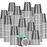 cssopenss 500 pcs Plastic Shot Glasses - Disposable 2 oz Grey Shot Cups for Drinking, Tastings, Snacks & Samples