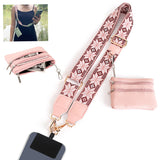 SCINYMC Clip and Go Strap for Phone with Wallet Crossbody, Adjustable Phone-Lanyards with Wallet, Phone Lanyard with Zippered Po