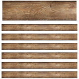 Carson Dellosa CD-108383-6 Schoolgirl Style Wood Grain Straight Borders - Pack of 6