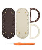 5 Pcs Bag Making Accessories, Crochet Bag Making Kit With Bag Handles And Base, Suitable For Diy Craft Enthusiasts Creating Cust