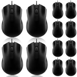 Hoteam 12 Pcs 12 Pcs Wired Computer Mouse Bulk Cord USB Mice, Black