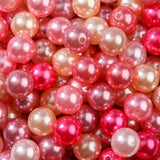 BERMRO 16mm Acrylic Beads 100pcs Pink Pearl Bead Beadable Chunk Bubblegum Beads for DIY Crafting Necklace Bracelet Jewelry Makin