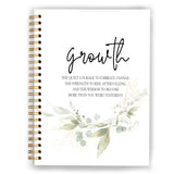 XUNLURY Growth Quote Inspirational Notebook, Positive Affirmations Journal, Motivational Journals for Women, Watercolor Eucalypt