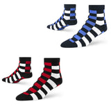 Dynamocks MenS And WomenS Combed Cotton Ankle Length Socks (Pack Of 2) (Multicolour, Free Size) (Ca Sublime (Red + Blue))
