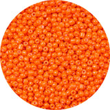 GAGANIU 2000pcs Orange Glass Seed Beads, Colorful Tiny 4mm Beads for Jewelry Making, Beading Supplies.