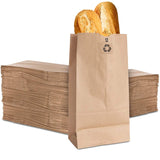 Stock Your Home 12 Lb Kraft Big Brown Paper Lunch Bags (100 Count) Bulk Disposable Lunch Sacks, Large Size Blank Bag, Good for