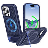 ZHOGTNEG for Magnetic Heat Dissipatio case for iPhone 16 Pro, for MagSafe, Cooling Drop Protection, Adjustable Kickstand case, I