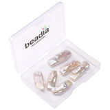 BEADIA Natural Irregular Rectangular Freshwater Pearl Beads 20-25mm 6pcs Baroque Cultured Loose Gemstone Beads for DIY Jewelry M