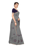 Gosriki Women'S Grey Color Chanderi Embroidered Saree With Blouse Piece(Interpol-Grey_Free Size),Grey,,B07XC7865T