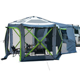 JOYTUTUS Dual-Use Pop up SUV Tents for Camping, 10 x10.5 Ft Big Space 2 Rooms Car Tent, SUV Tailgate Tent for Family Camping, 5 
