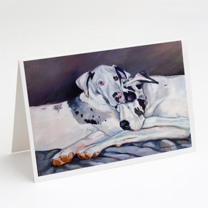 Harlequin Natural Great Danes Greeting Cards And Envelopes Pack Of 8