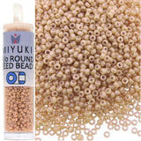 Miyuki Round Seed Bead Size 15/0 8.2g Opaque Tan