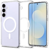 Spigen for Galaxy S25 FE Case, Ultra Hybrid MagFit (2025) [Military-Grade Protection][Anti-Yellowing] - Clear White