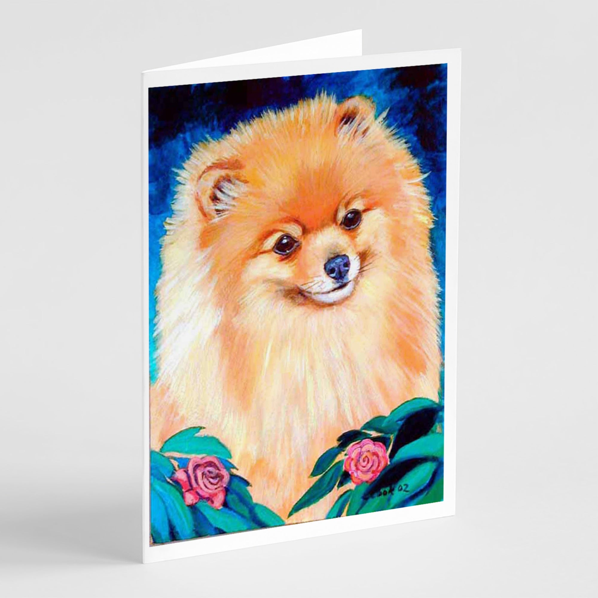 Pomeranian Greeting Cards And Envelopes Pack Of 8
