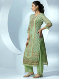 Libas Women'S Linen Kurta Sets (48863_Green_Xs)