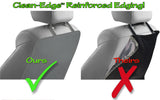 TIKE SMART Luxury Clean-Edge Kick Mat w/Mesh Pocket - Seat Back Protector and Seat Cover with Invisible Strap and Stiff Edging -