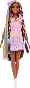 Barbie Fun & Fancy Fashion Doll & Accessories, With Extra-Long Black Hair & 2 Looks, Including Silver Dress & Hair Extension