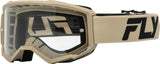Fly Racing 2024 Youth Focus Goggle Khaki/Black With Clear Lens; 37-51155Y