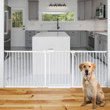HEMRORO Extra Wide Baby Gate for Stairs Doorways with Door, 30 Tall 75.8-85 Wide Easy Install Dog Gate Indoor, Safety Metal Pr