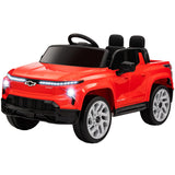 Qaba 12V Kids Ride on Truck, Chevrolet Silverado EV RST Licensed Electric Car with Parent Remote Control, Back Storage, Spring S