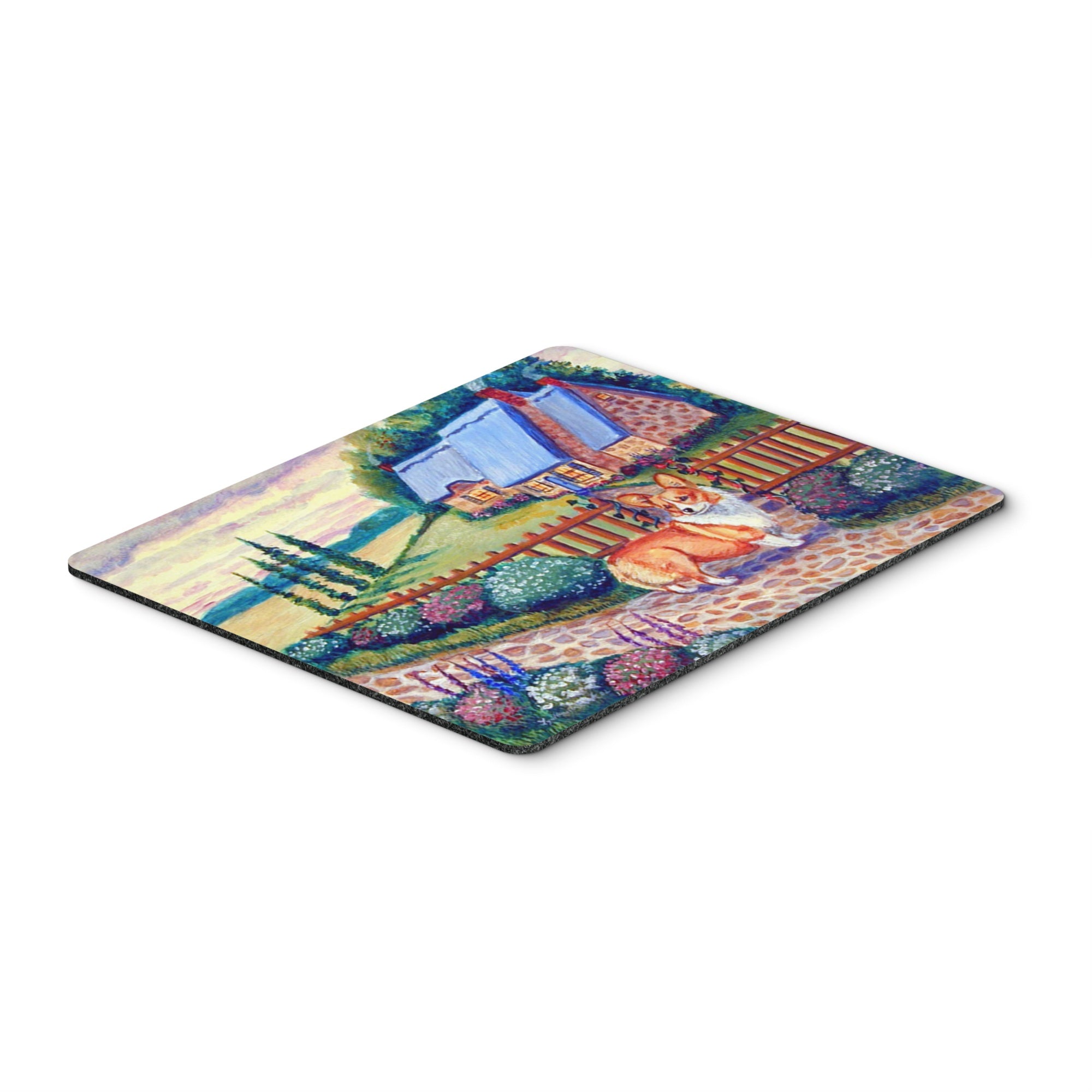 Caroline'S Treasures Mouse/Hot Pad/Trivet, Pembroke Corgi At The Cottage (7168Mp)