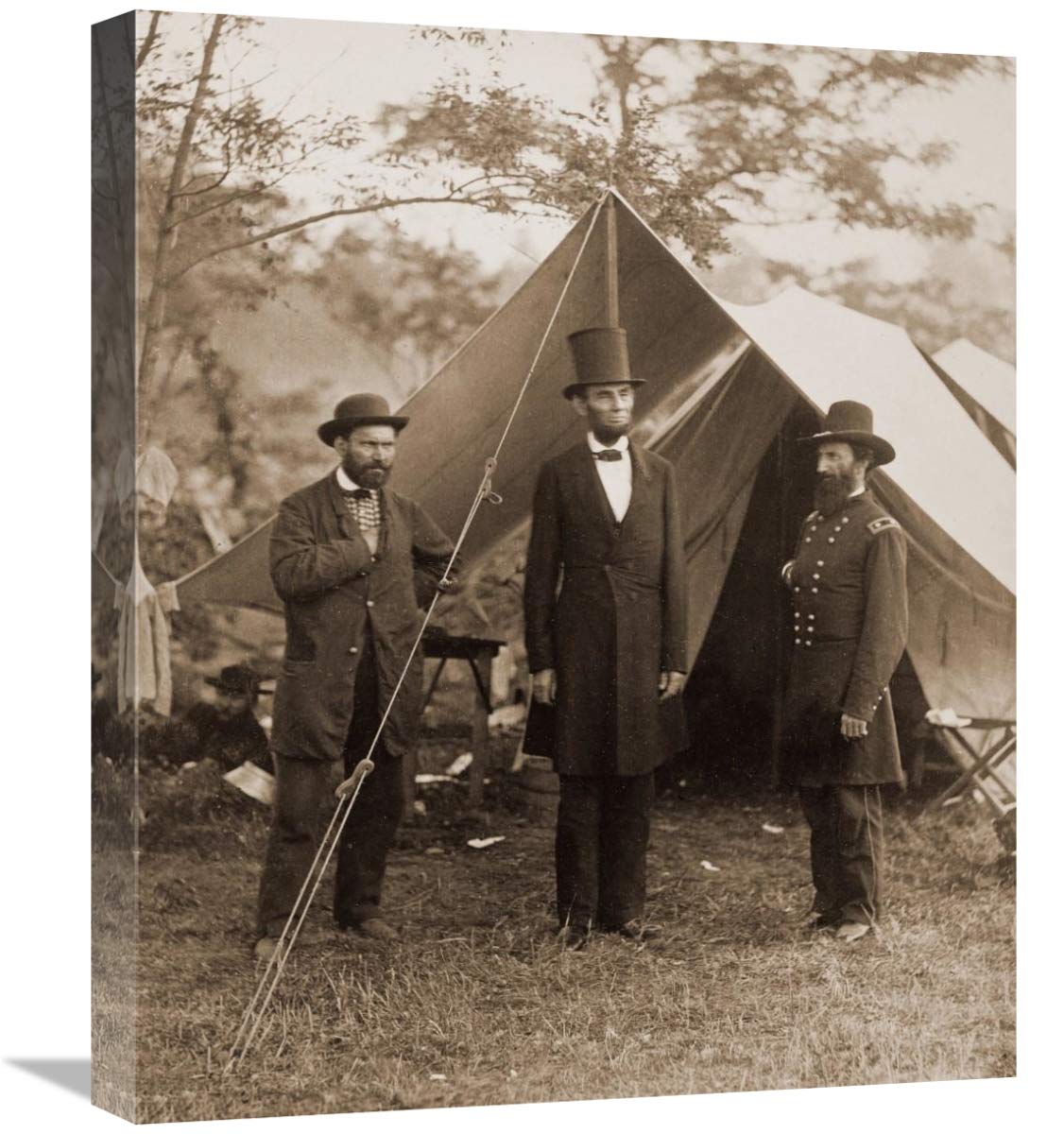 President Lincoln On The Battlefield Of Antietam, Maryland, October 2, 1862-Canvas Art-18.26X22