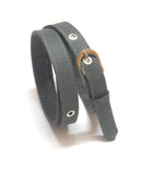 Generic Women Grey Nerrow Denim Material Belt
