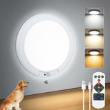 Aggforbl Battery Operated Ceiling Light with Remote, 7.48 Rechargeable Shower Light Waterproof, Wireless Motion Sensor Ceiling L