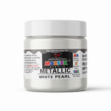 MAZEEX Metallic Pearls Acrylic Paint Colour Set 50g Each | High Gloss Water Based NonToxic Acrylic Paints with 30+ Bright Metal