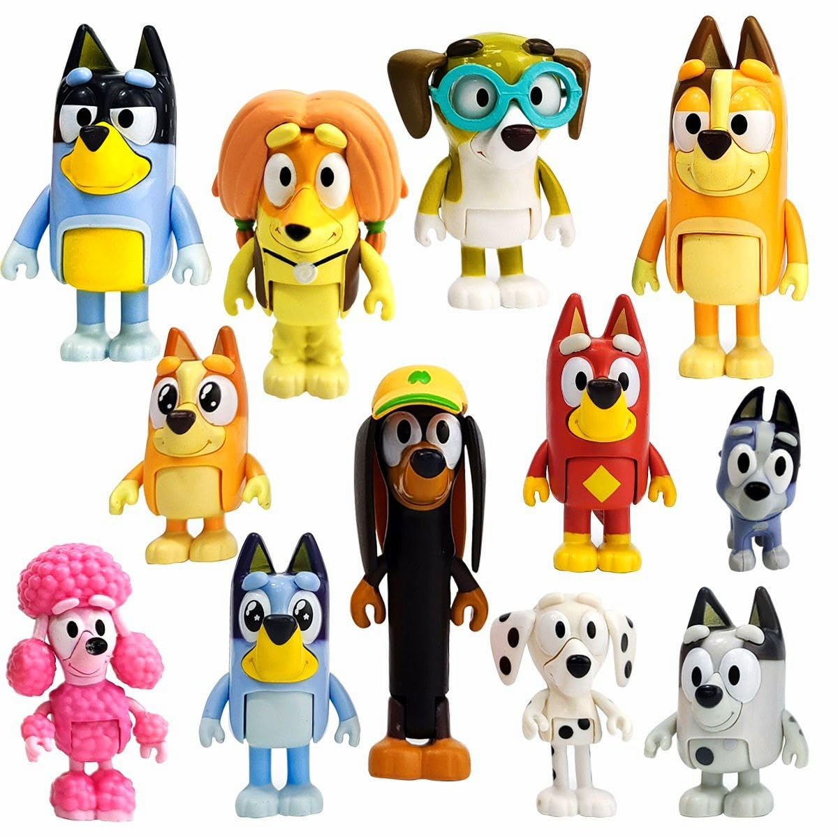 12 PCS Wolfs Figures Toys Playset Wolves Action Figurines Family and Friends Set - Cake Toppers 2.5-3 Inch
