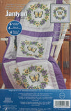 Janlynn Stamped Cross Stitch Quilt Blocks 18X18 6/PkgPansy Wreath, Multicolor