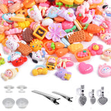 stino 120pcs Flatback Resin Charms Set for Slime Hair Clip, Cute Flat Back Decoden for Junk Case Scrapbooking (Opaque)