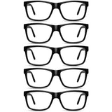 AIMISUV Reading Glasses for Men Women - Spring Hinges Blue Light Blocking UV Filter Computer Readers,Anti Eyestrain Eyeglasses (