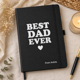 Wyog Best Dad Ever Personalised Gift For Dad From Daughter | Fathers Day Gift | Diary With Name Printed | A5 Matte Black Hardcov