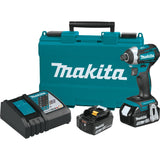 Makita XDT14T 18V LXT LithiumIon Brushless Cordless QuickShift Mode 3Speed Impact Driver Kit (5.0Ah)