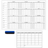 Global Printed Products 40x60 Giant Yearly and 24x36 Large Monthly Dry Erase Laminated Wall Undated Calendars Planner for Office