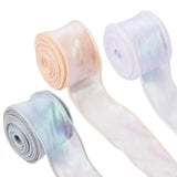 KISSITTY Iridescent Organza Ribbon Sheer Easter Craft Decorative Ribbon for Flowers Floral Bouquets Garlands Wedding Gift Wrappi
