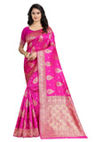 Sugathari Womens Art Silk Rani Pink Kanchipuram Saree (SAN ENGLE 3 RANI)