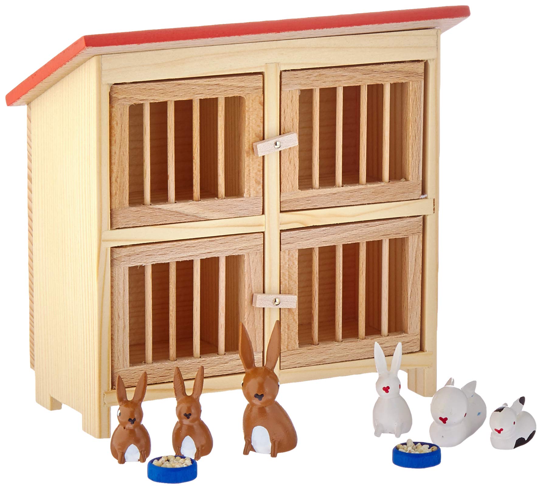 Alexander Taron 043-003-1 Dregeno Easter Figures-Rabbit Hutch-5' H X 5' W X 3' D, Brown