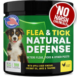 Flea and Tick Chewable Pills - No Harsh Chemicals - 100 Chicken Flavored Treats - Guardian's Choice Pets Brand - Tasty Chews Fle