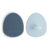 mushie Baby Bath Cradle Cap Brush | Soft Silicone Bristles for Dry Skin, Eczema, & Cradle Cap Treatment | 2-Pack (Tradewinds/Per