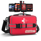 Advanced Comprehensive First Aid Kit with Well Organized Labelled Compartments Removable MOLLE System First Aid Trauma Kits for 