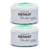 Bernat Blanket Perfect Phasing - 2 Pack of 220 Yards/10.5 oz Aquatic 100% Polyester Yarn