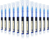 Art Ranger 12pcs Blue Gel Pens, QuickDrying 0.5mm Needle Tip Liquid Ink Rollerball Ballpoint Pens