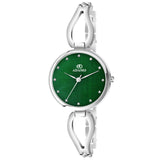 Adamo Stainless Steel Designer Green Round Shape Dial Women'S & Girl'S Analog Watch 884Ssm16