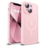 YEMORAN Compatible with iPhone 13 Case with Built-in Camera Lens Protectors Translucent Magnetic iPhone 13 Phone Case 6.1 [Compa
