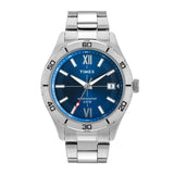 Timex Analog Watch For Men With Blue Dial & Silver Stainless Steel Bracelet Band - Water Resistant Men'S Wrist Watches -Tweg295S